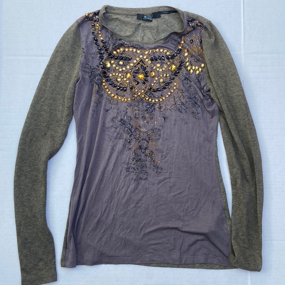 New GUESS BY MARCIANO Long Sleeve Top SZ 2